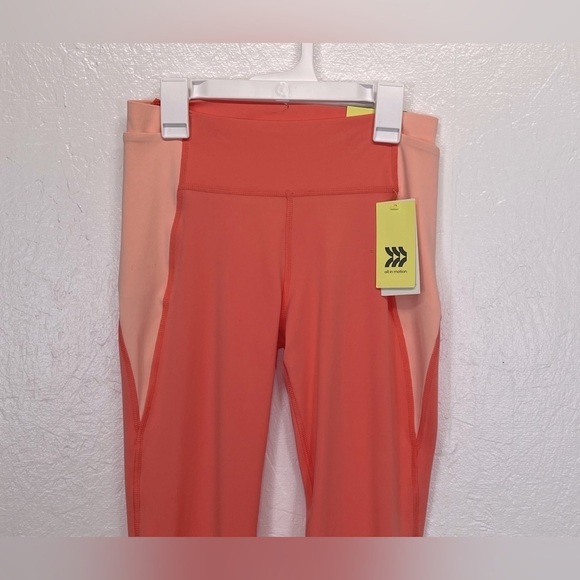 All In Motion - Girls High Rise Colorblock Leggings - XL (14/16) - Picture 2 of 10